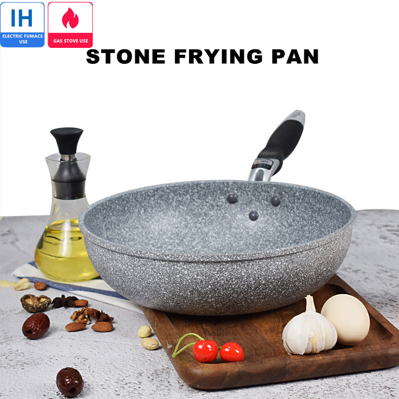 Commercial Kitchen Appliances - Non-Stick Pan Durable Stone Frying Wok