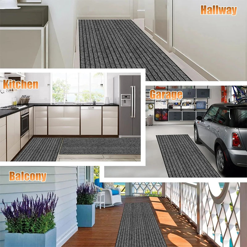 Commercial Kitchen Door - Solid Color Striped Carpet Kitchen Door