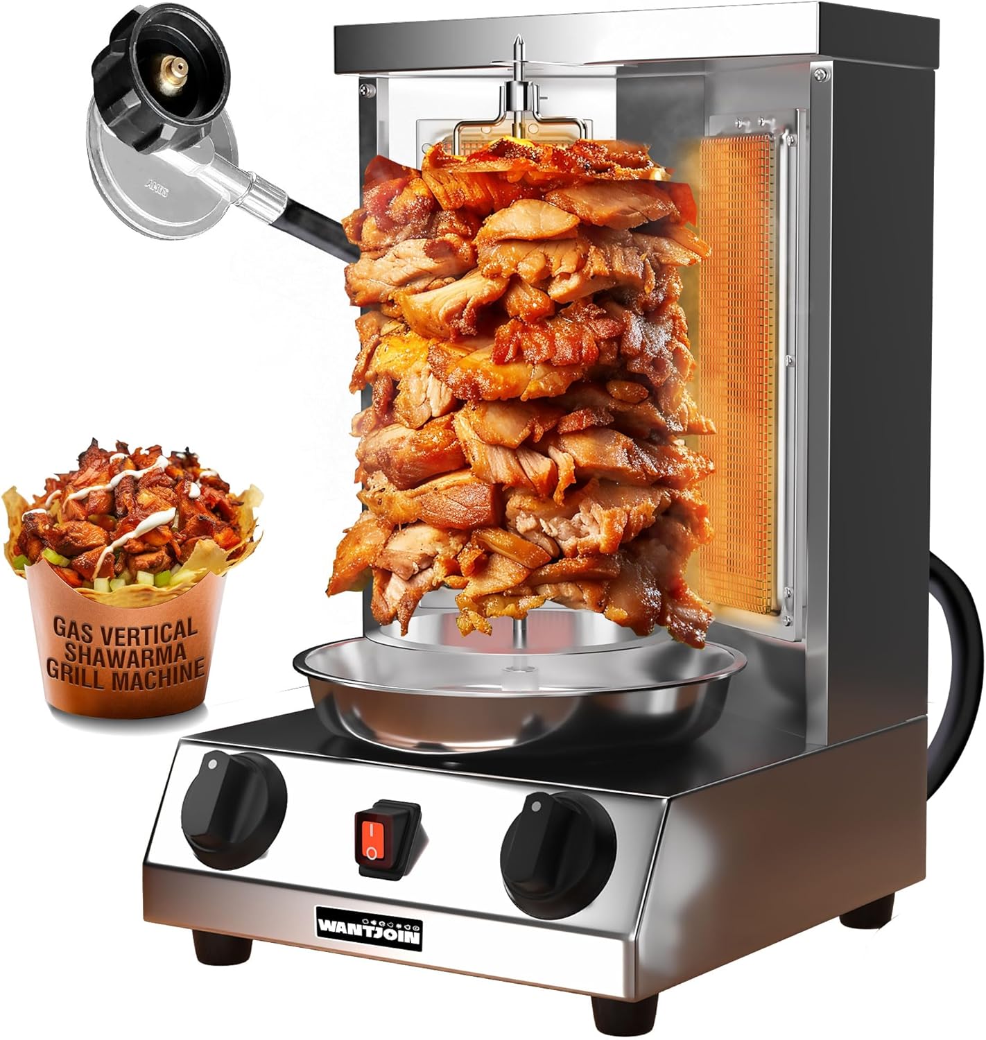 Kebab Shawarma Machine - Gas Vertical Rotisserie Shawarma Grill Machine