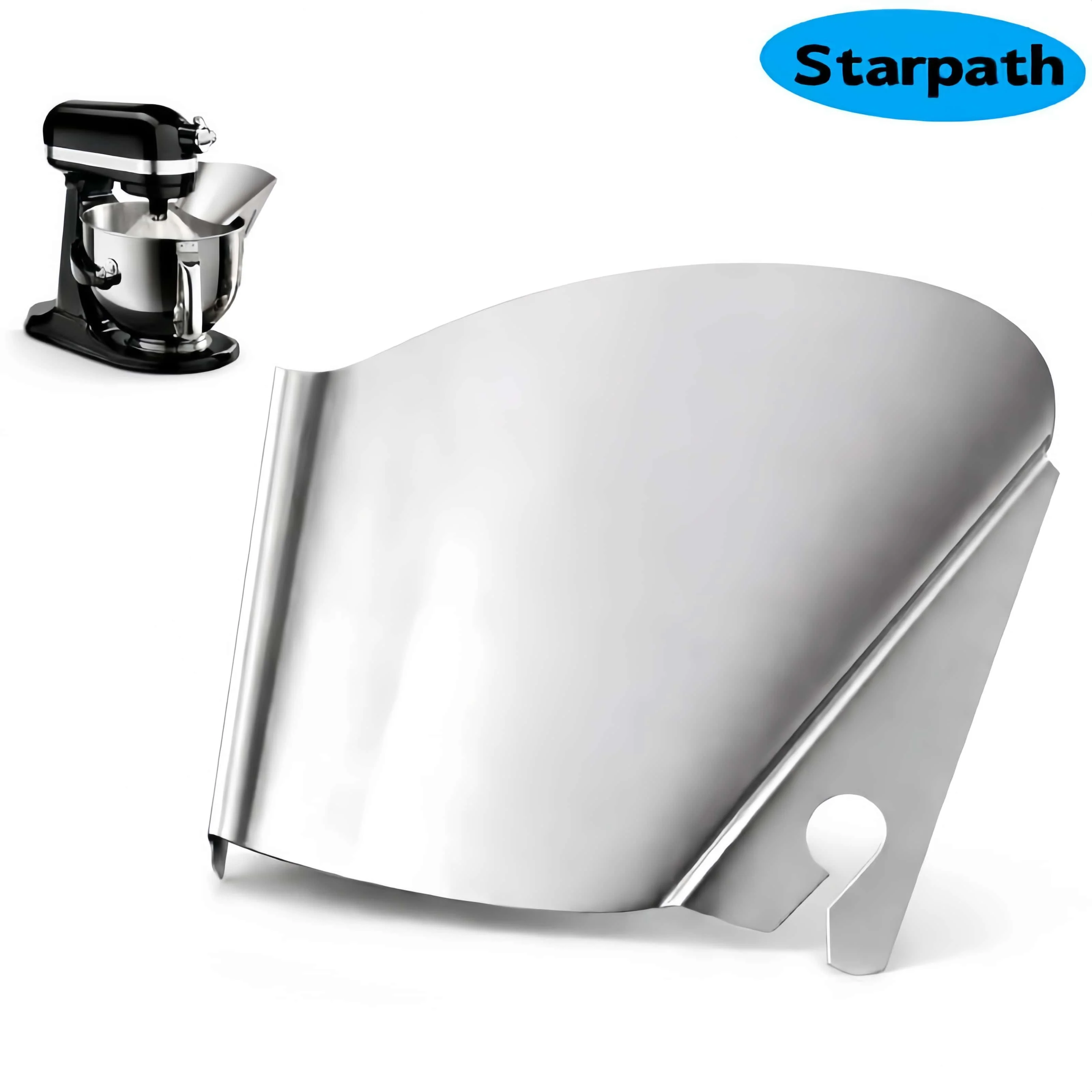 Commercial Kitchen Aid Mixer - Stainless Steel Pour Shield for Stand