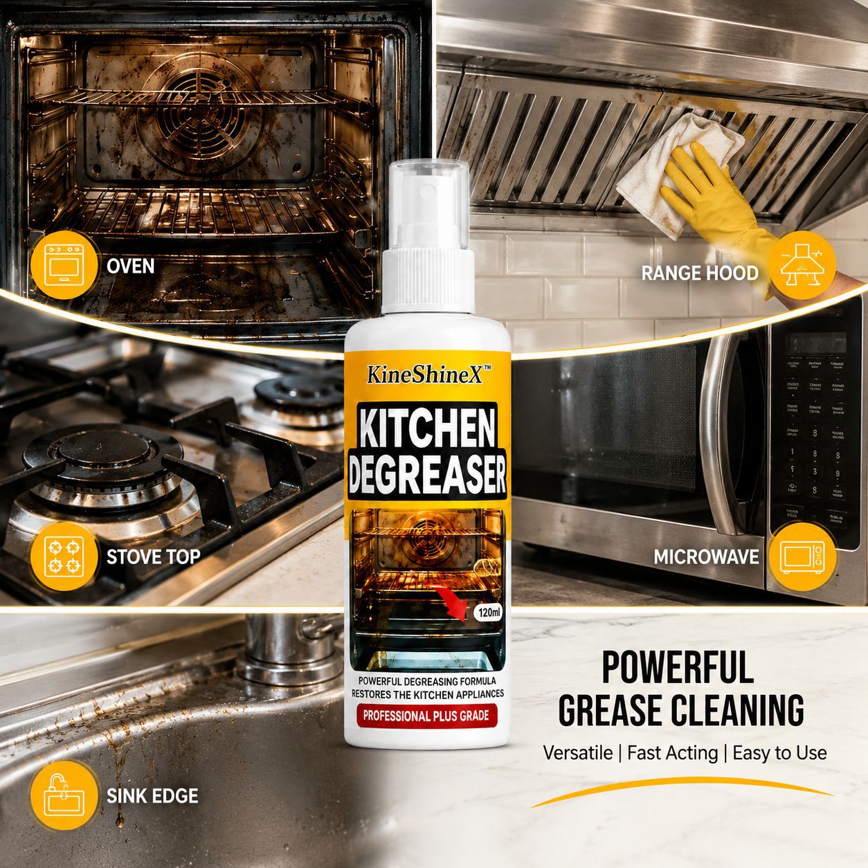 Kitchen degreasing cleaner Ove - Commercial Kitchen Grease Cleaner review and price