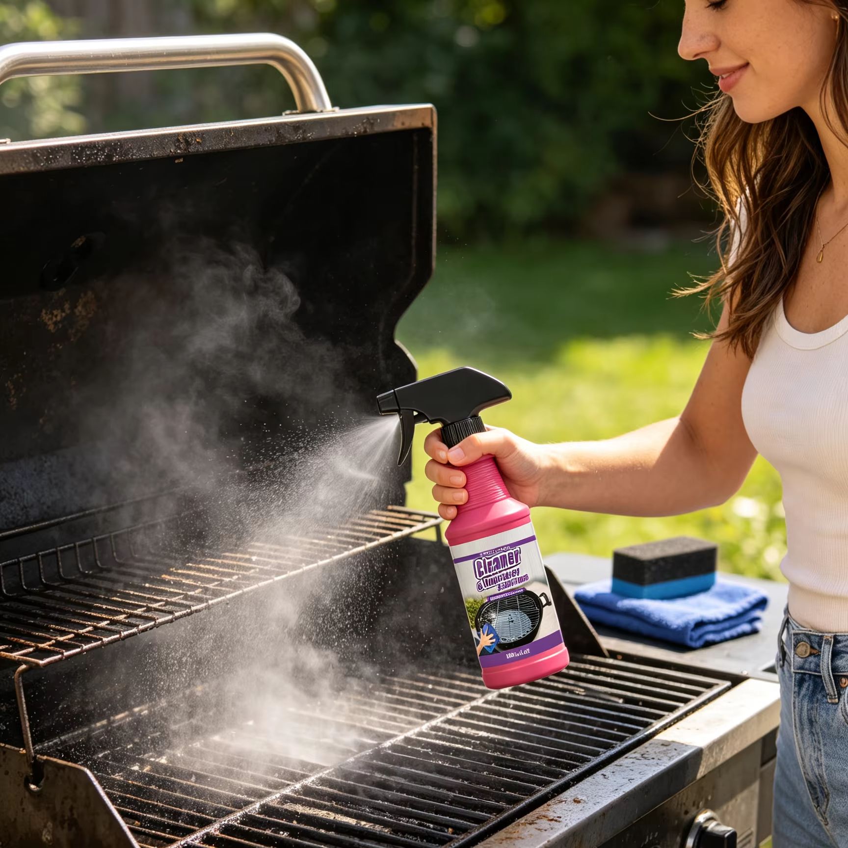 BBQ Grill Cleaner Grease Smoky - Commercial Kitchen Grease Cleaner review and price