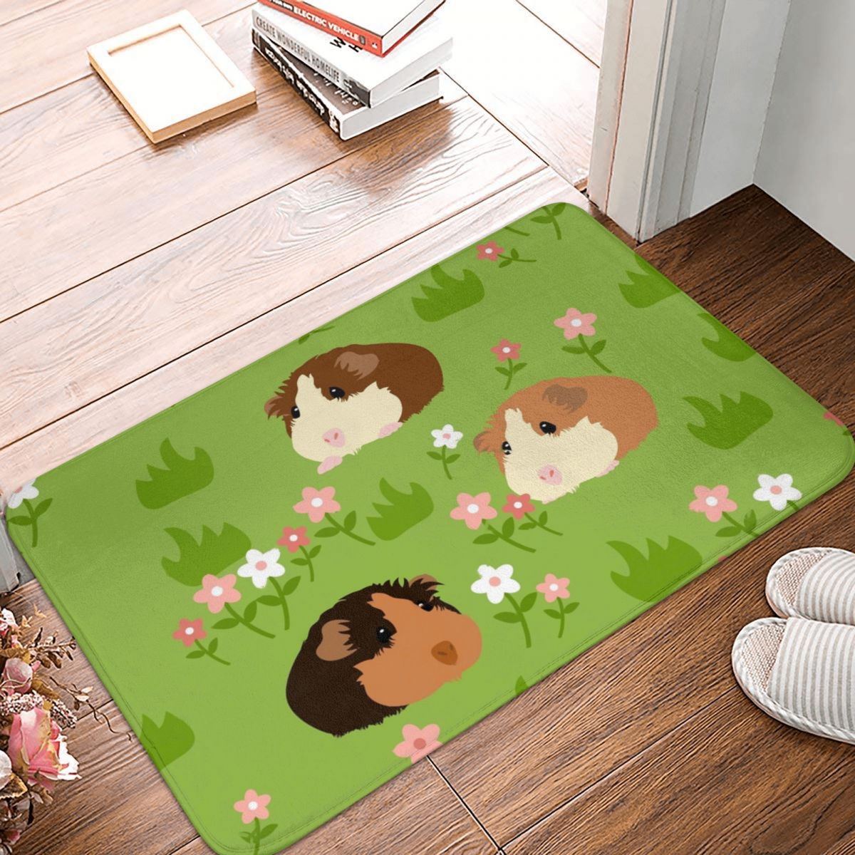 Guinea Pig with Flowers Green  - Commercial Kitchen Door review and price